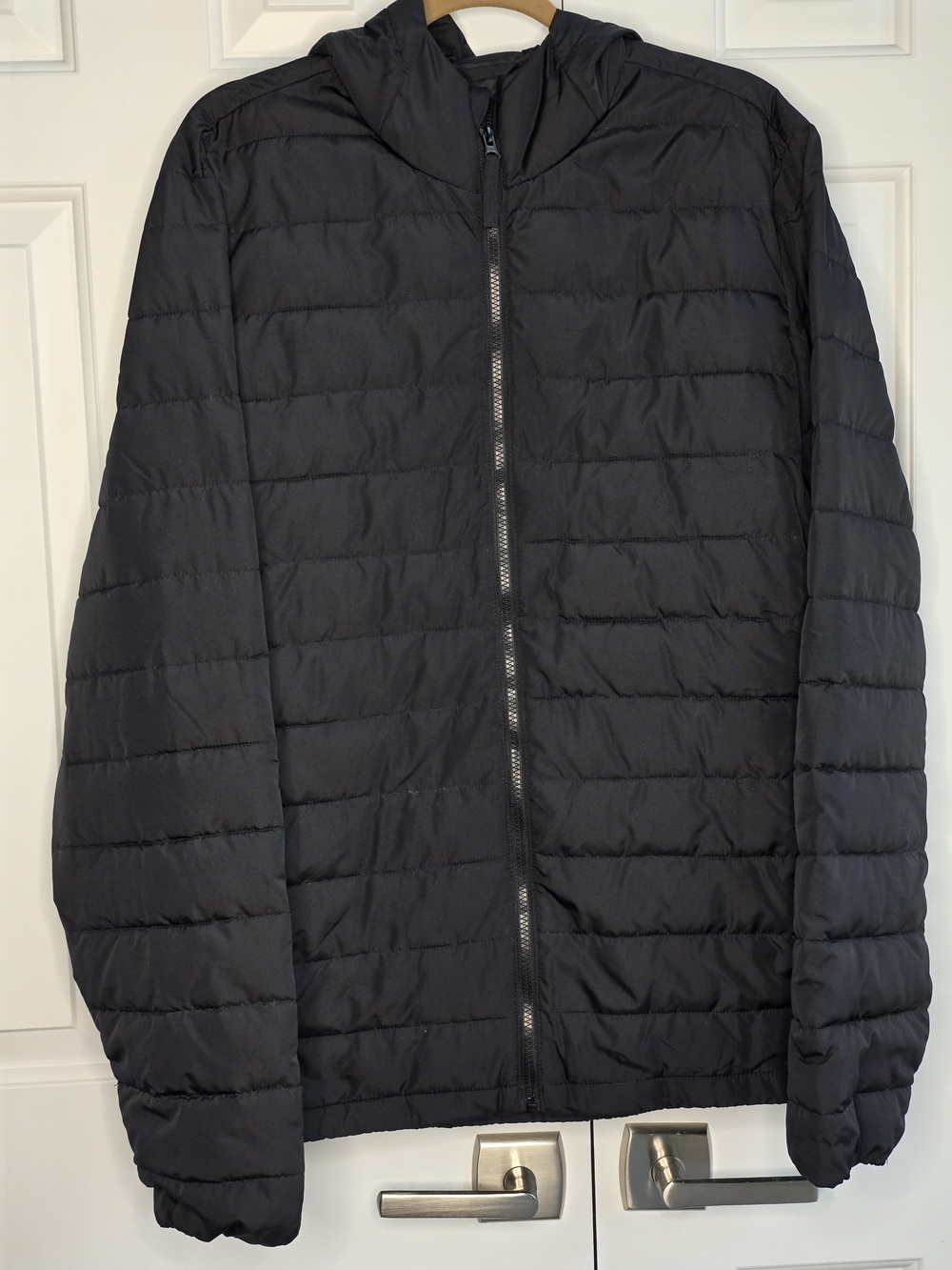 Old Navy Water Resistant Black Quilted Hooded Puffer Jacket